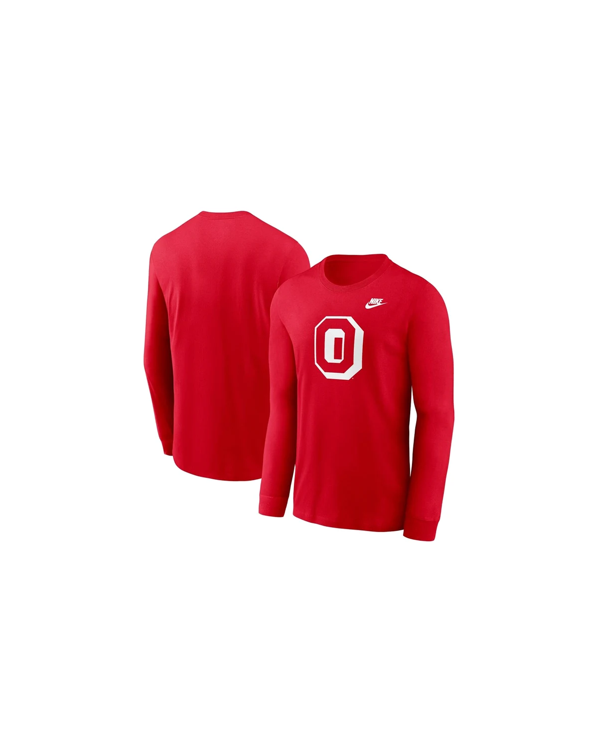 Men's Scarlet Ohio State Buckeyes Legacy Primary Logo Long Sleeve T-Shirt