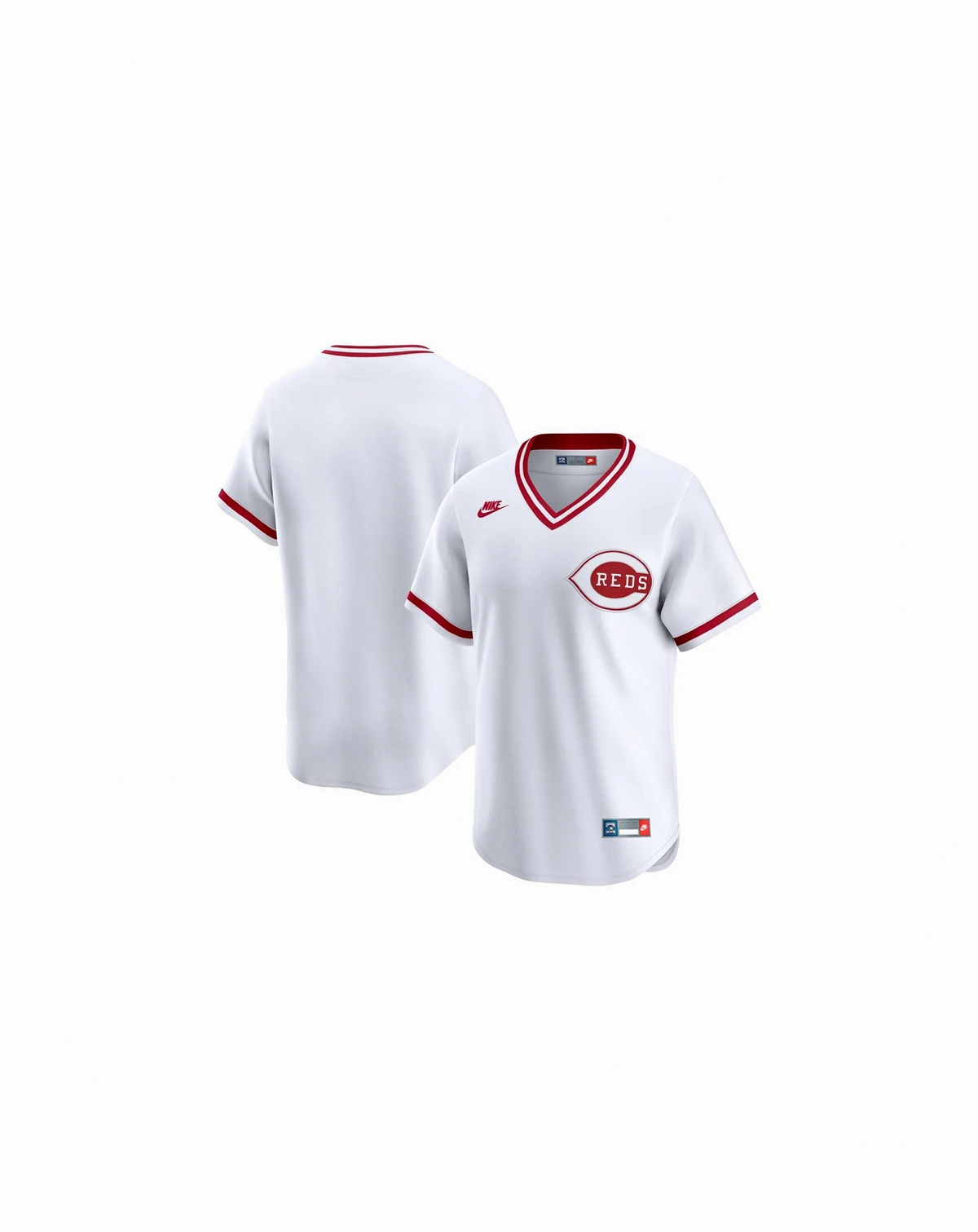 Men's White Cincinnati Reds Throwback Cooperstown Collection Limited Jersey