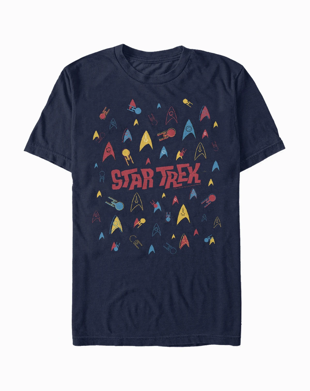 Star Trek Men's The Original Series Retro Logo Confetti Short Sleeve T-Shirt
