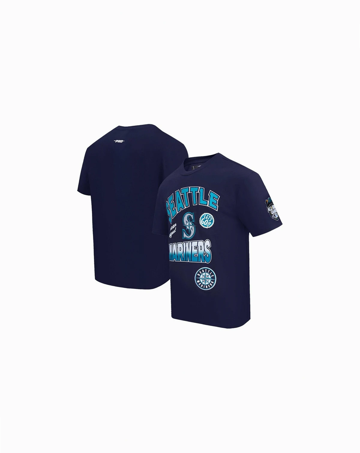Men's Navy Seattle Mariners Turn It Up Dropped Shoulder T-Shirt