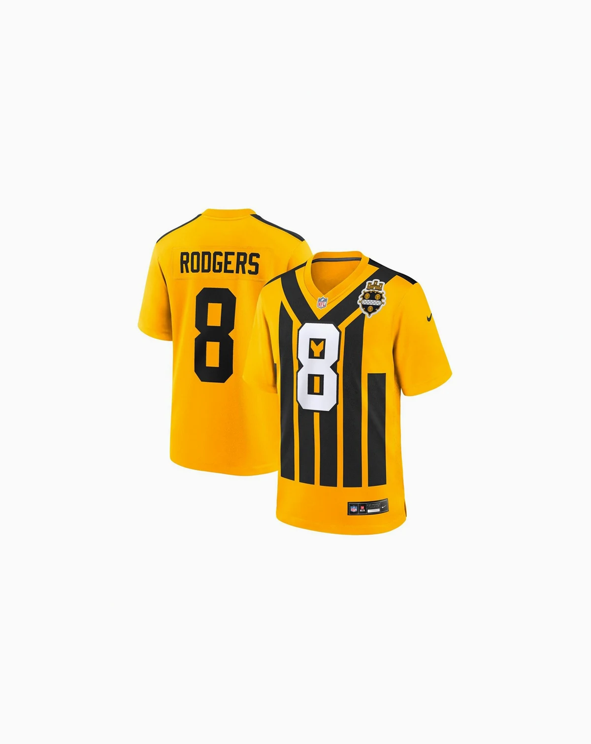 Men's Aaron Rodgers Gold Pittsburgh Steelers Alternate 1933 Throwback Game Jersey