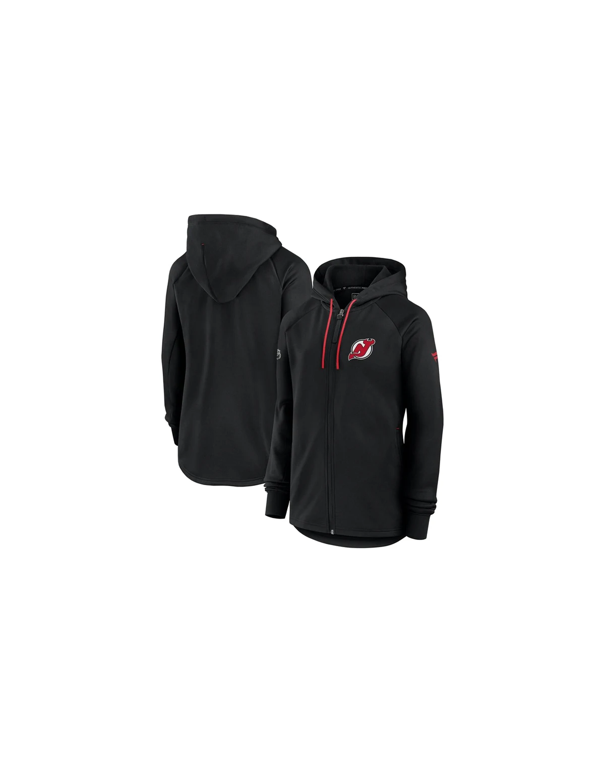 Women's Black New Jersey Devils Authentic Pro Rink Fleece Full-Zip Jacket