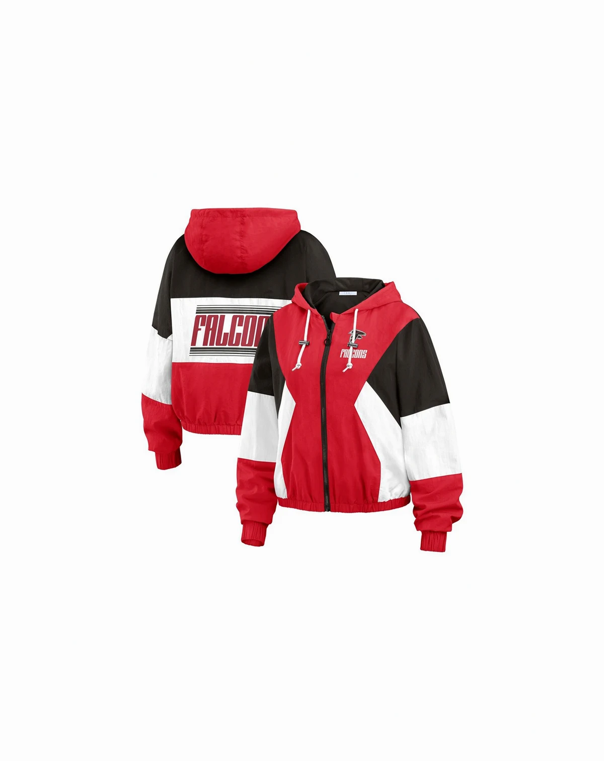 Women's Red Atlanta Falcons Color Block Full-zip Windbreaker Jacket