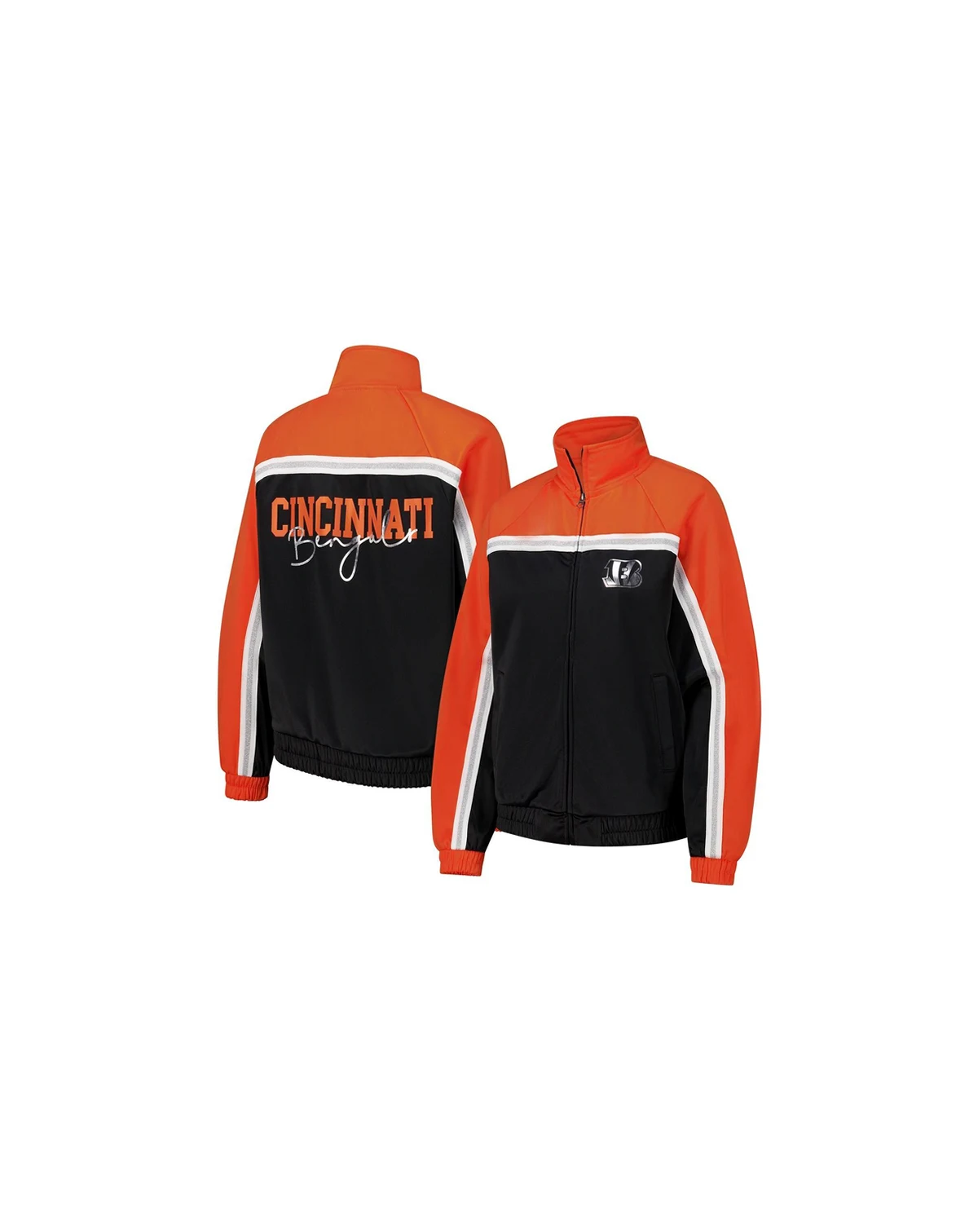 Women's Black Cincinnati Bengals Post Game Full-Zip Track Jacket