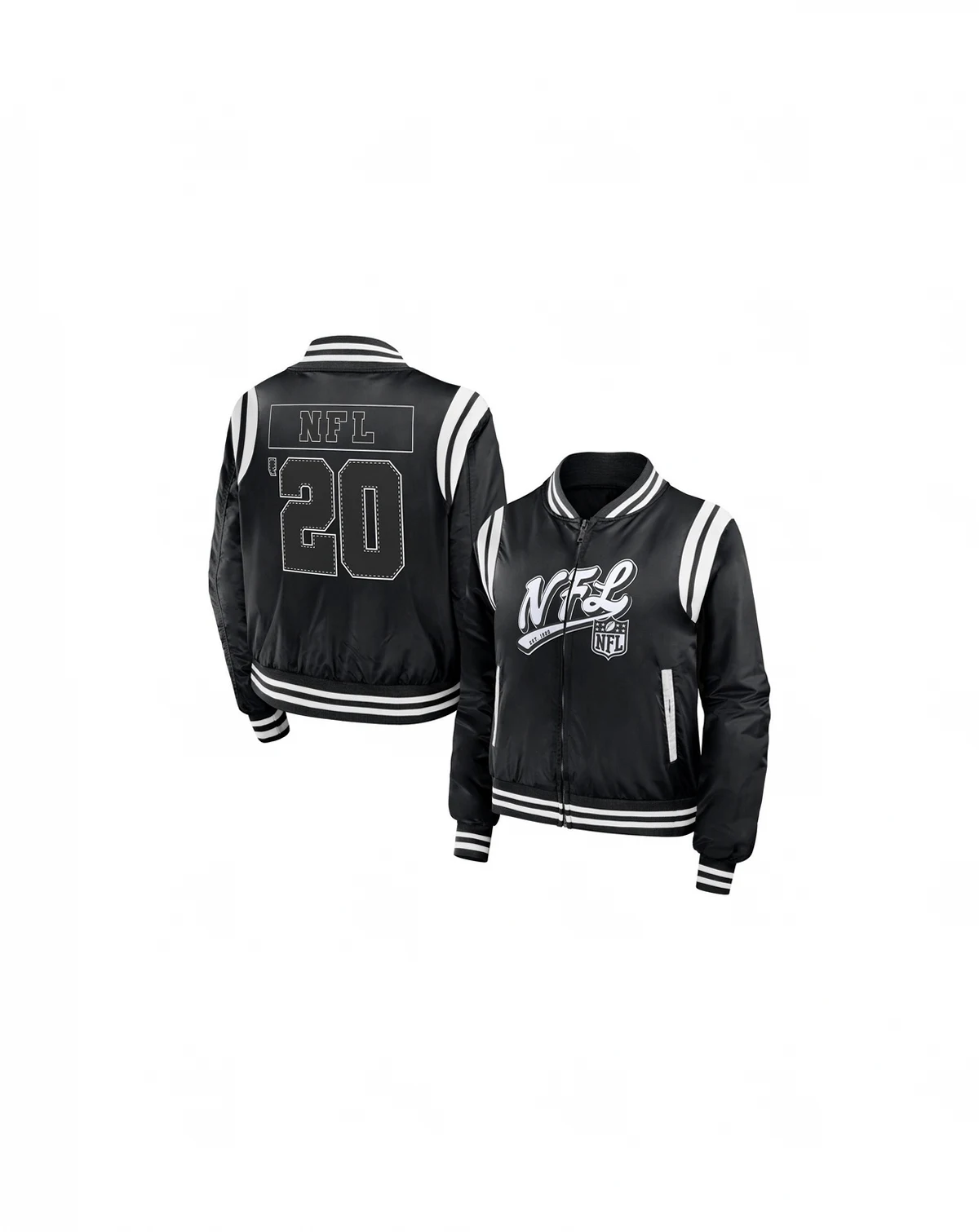 Women's Black Shield Merchandise Bomber Full-Zip Jacket