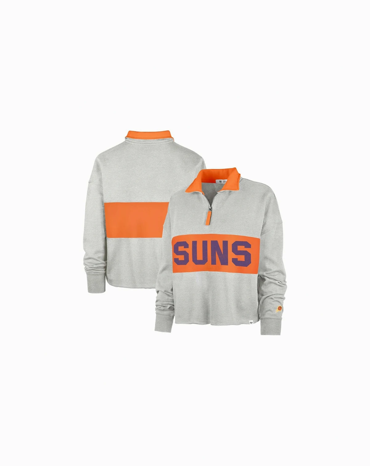Women's Heather Gray Phoenix Suns Breakthrough Remi Quarter-Zip Jacket