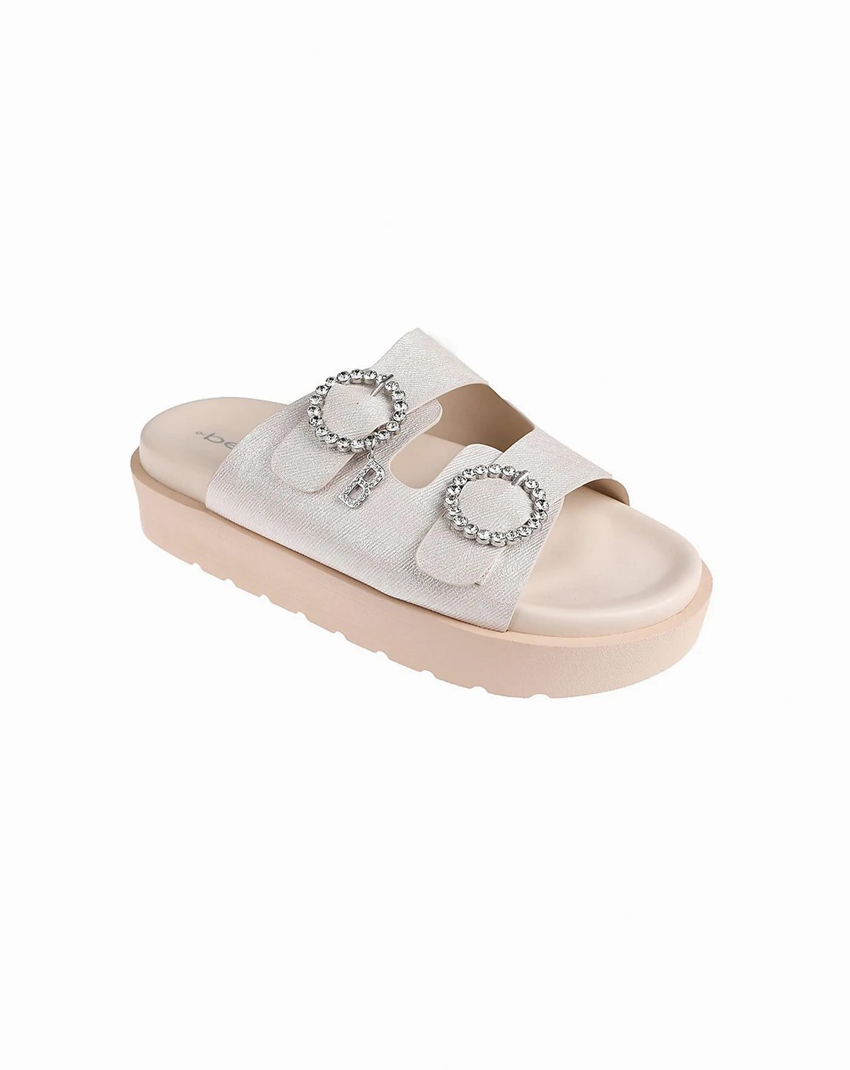 Women's with Rhinestone Round Buckles and Dangles B Charm Sandal