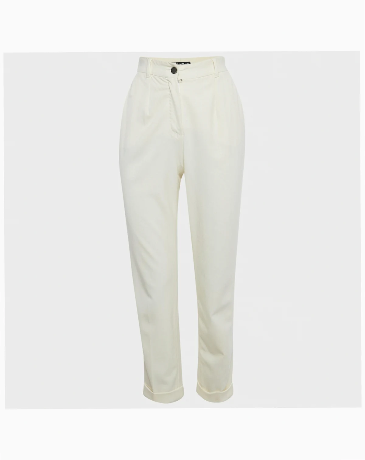 Women's Cream Crepe Trousers