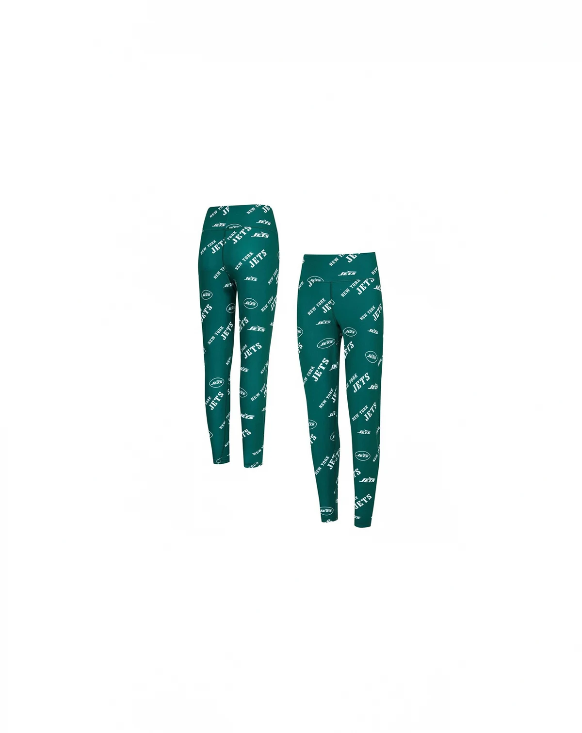 Women's Green New York Jets Breakthrough Allover Print Knit Sleep Leggings