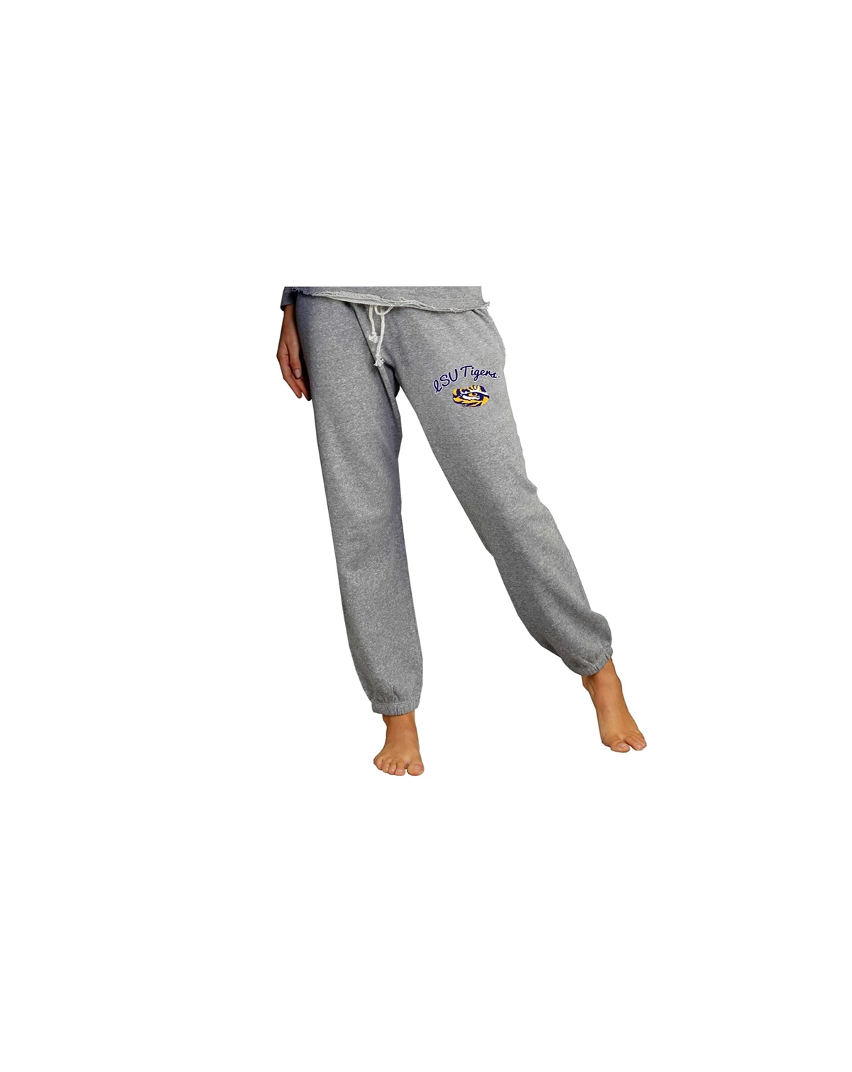 Women's Gray LSU Tigers Mainstream Knit Jogger Pants