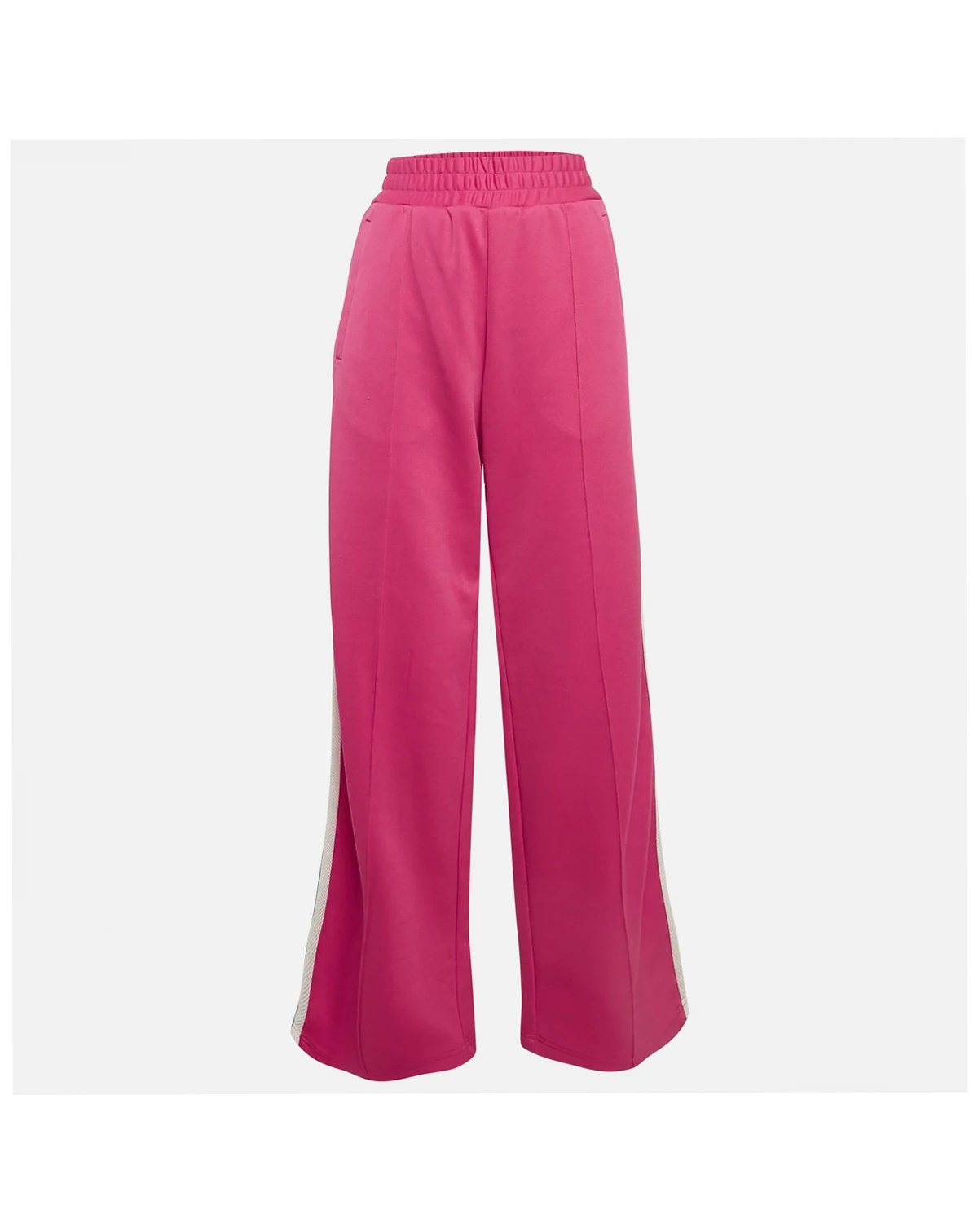 Women's Pink Cotton Jersey Side Striped Track Pants