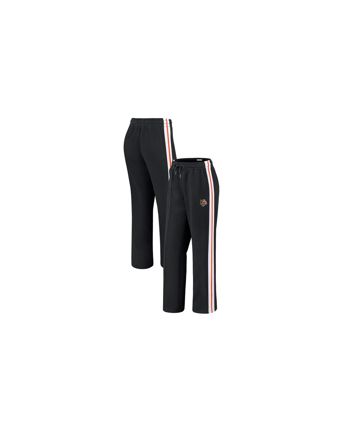 Women's Black Cincinnati Bengals Color-Block Straight Leg Pants