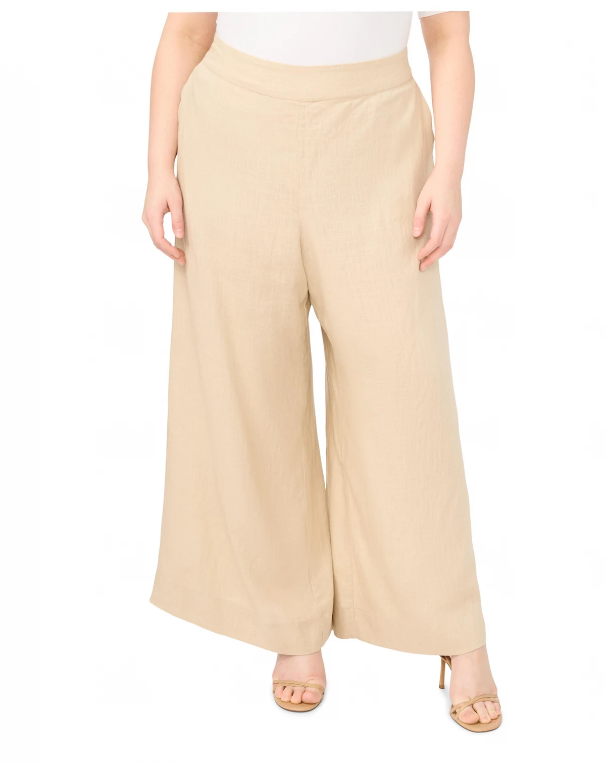 Plus Size Mid-Rise Wide-Leg Pants