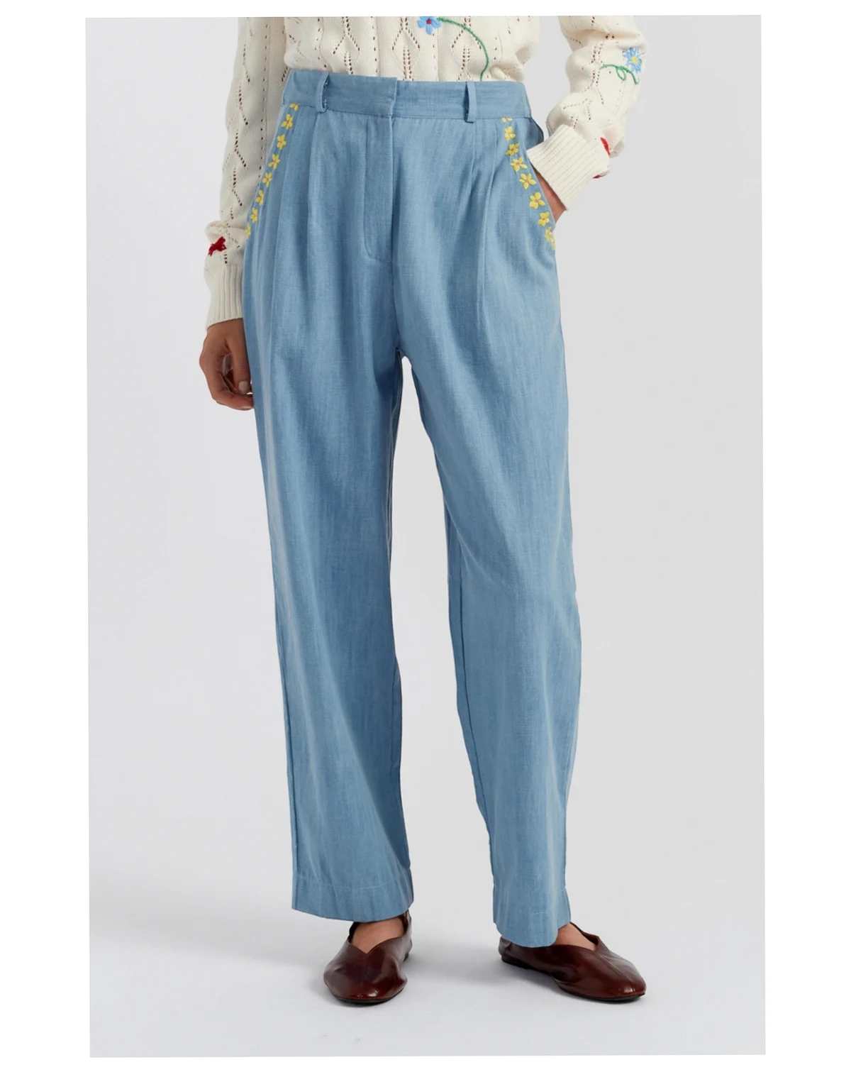 Women's Chambray Daisy Pants