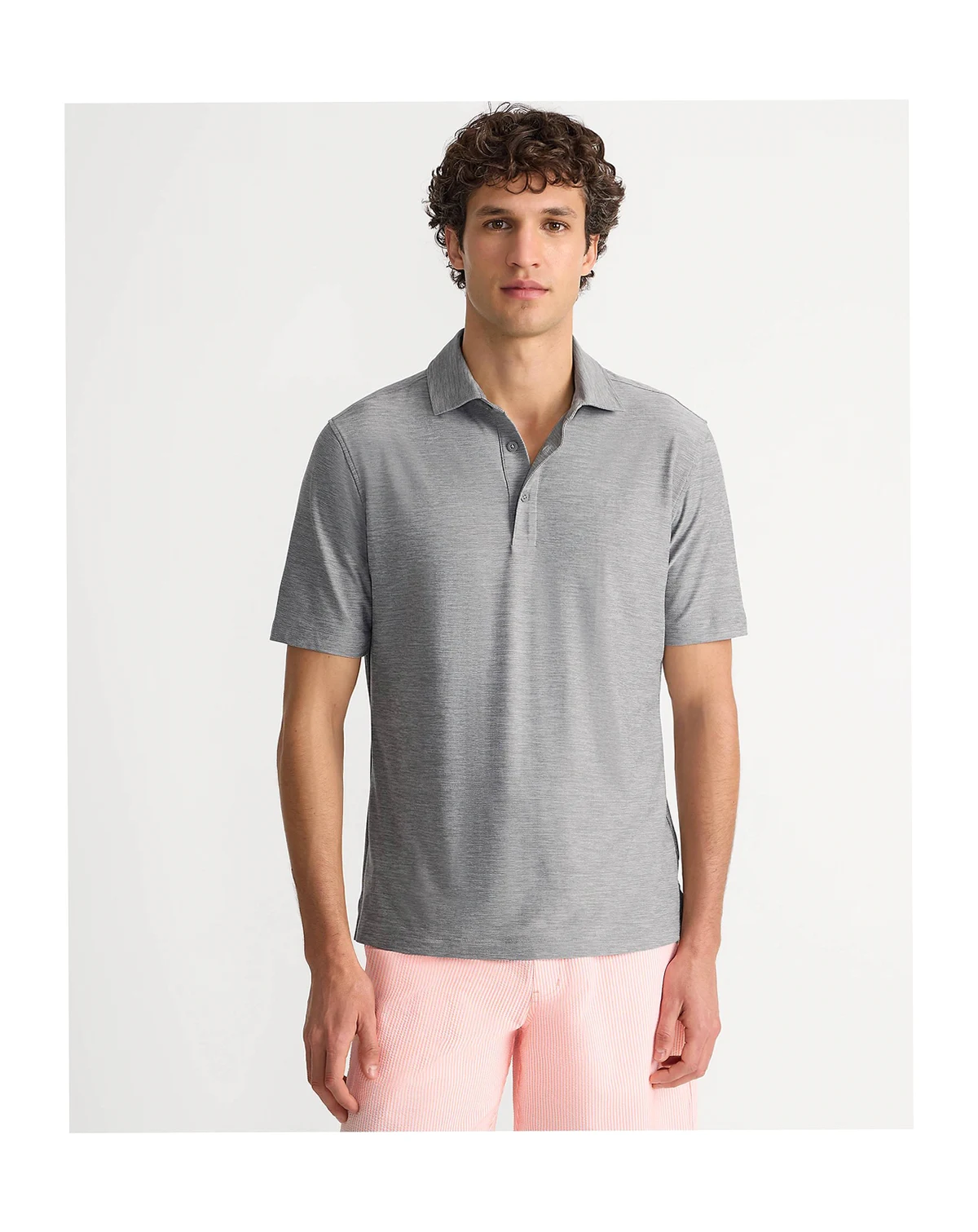 Men's Short Sleeve Flex Performance Pieced Yoke Polo