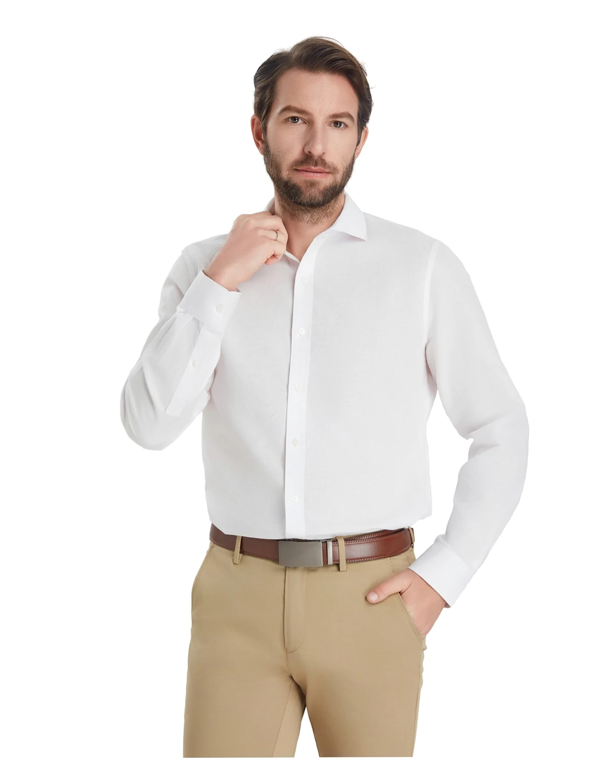 Men's Slim-Fit Linen Dress Shirt, Macy's Exclusive
