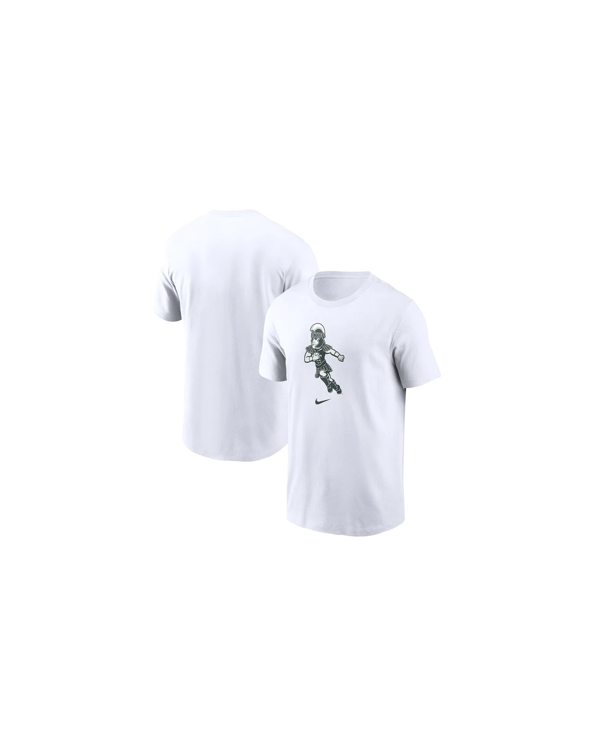 Men's White Michigan State Spartans Football Sparty Sport T-Shirt