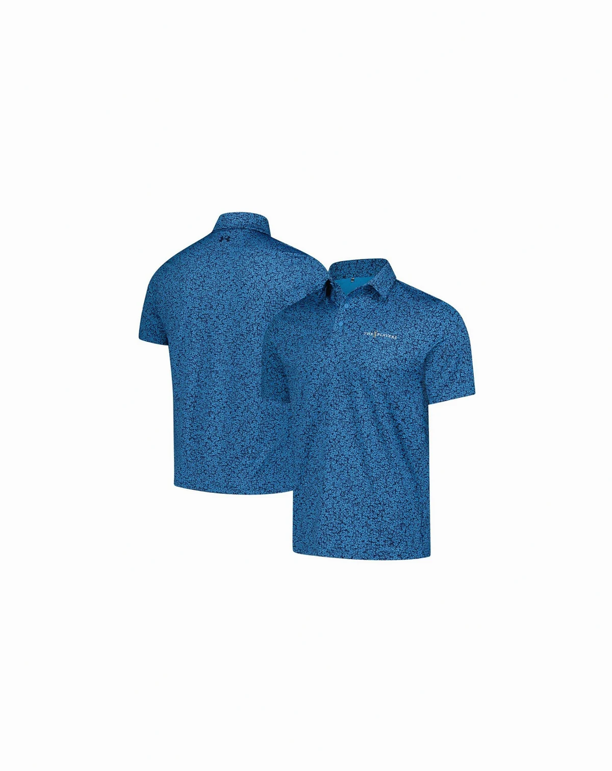 Men's Blue THE PLAYERS Drive Gnome Print Polo Shirt
