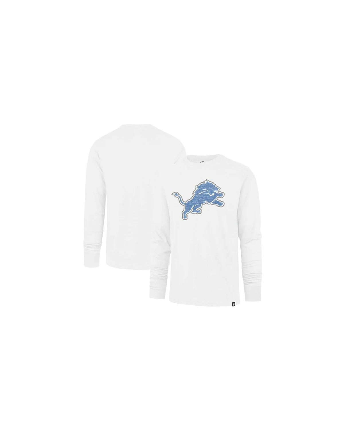 Men's White Distressed Detroit Lions Premier Franklin Long Sleeve T-shirt