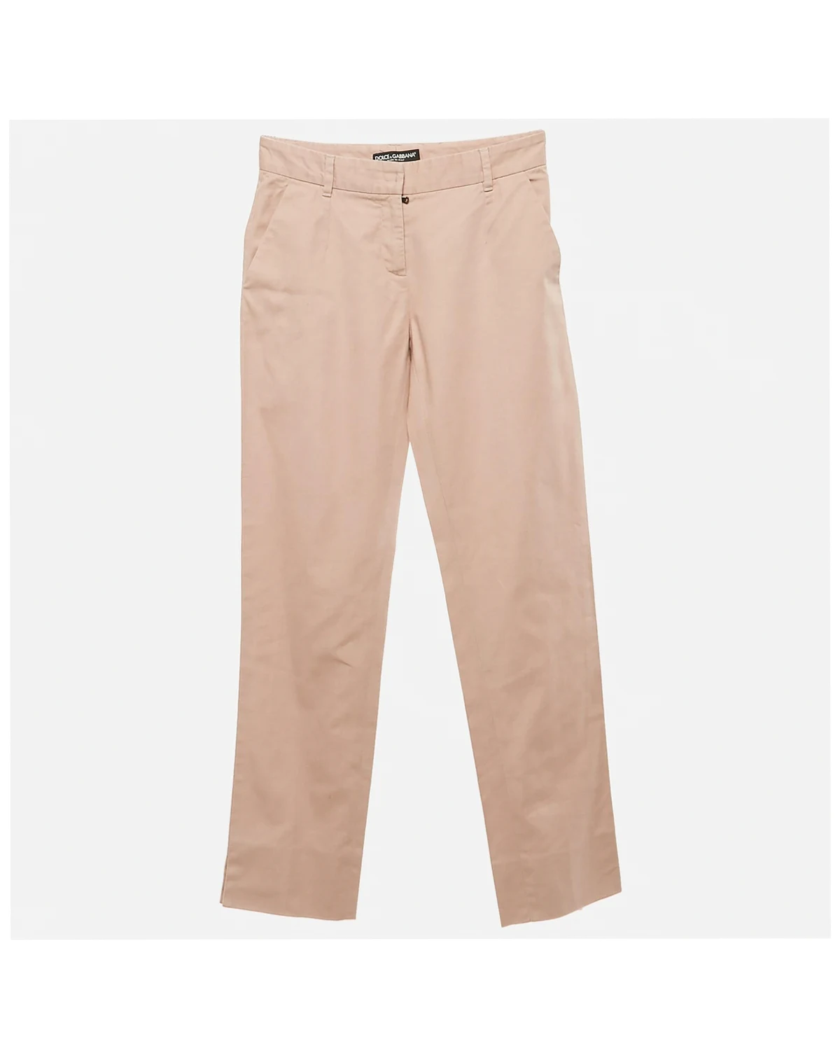 Women's Pink Gabardine Skinny Trousers