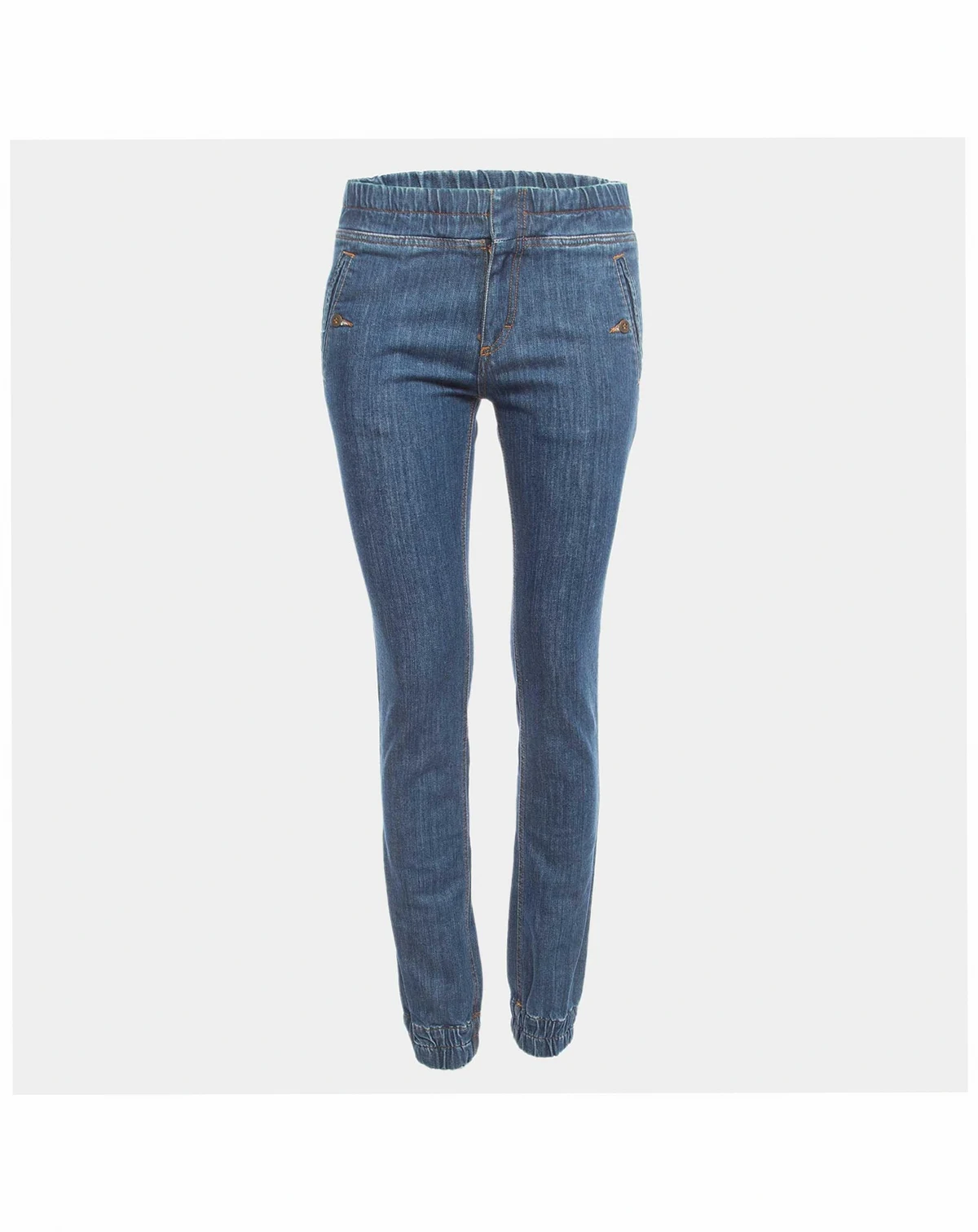 Women's Blue Denim Elastic Jeans