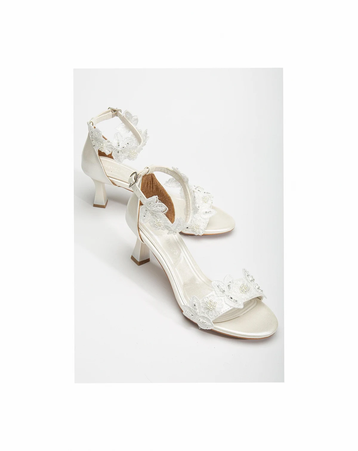 Birdie Lace Kitten Heel Sandals