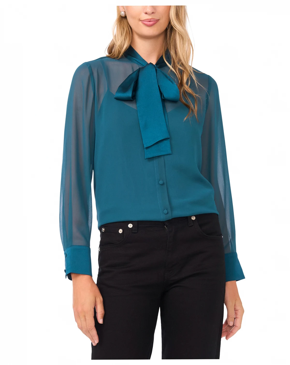 Women's Long-Sleeve Button-Down Top