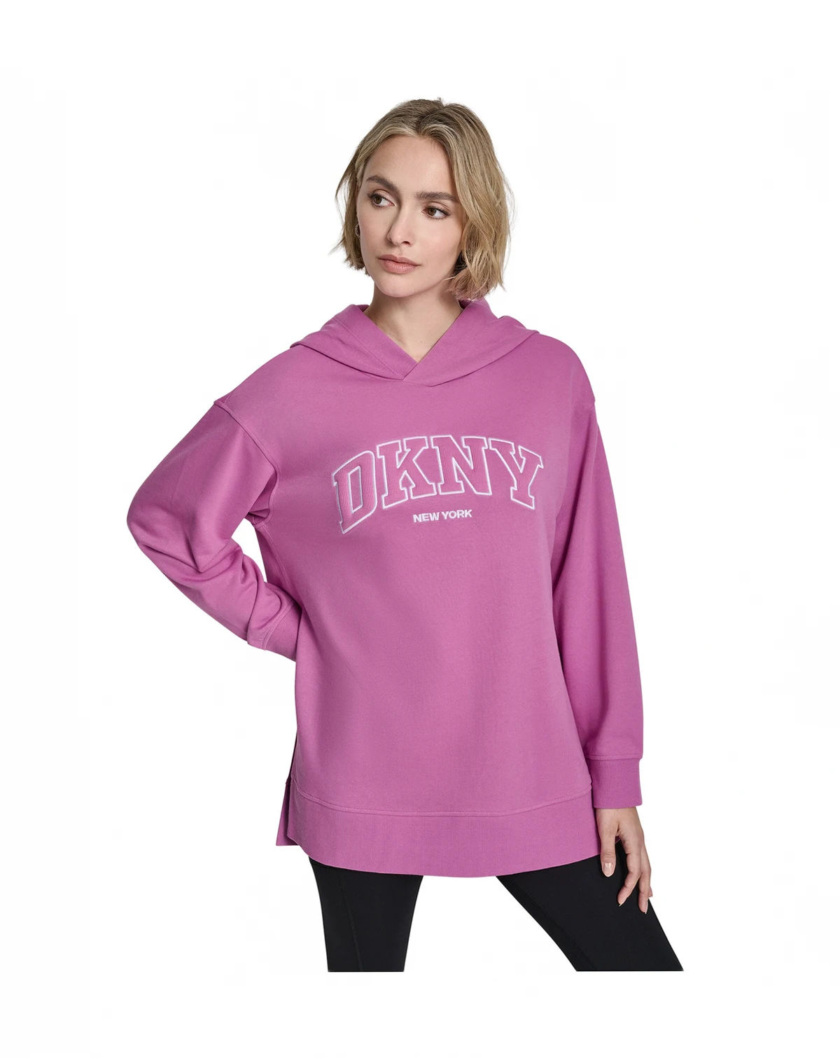 Women's 3D Puff Applique Varsity Logo Oversized Hoodie