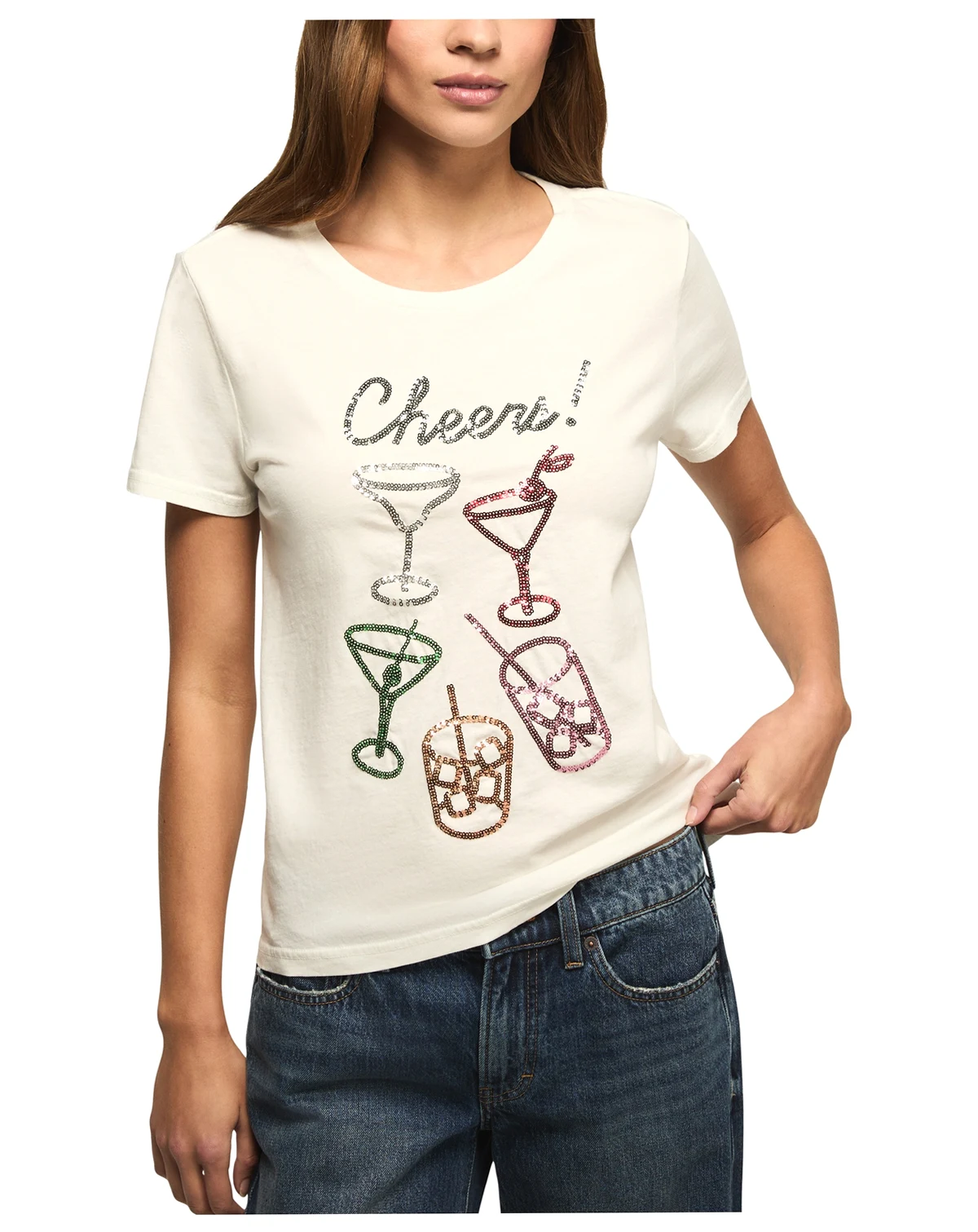 Women's Cheers Glasses Classic Crew Neck T-Shirt