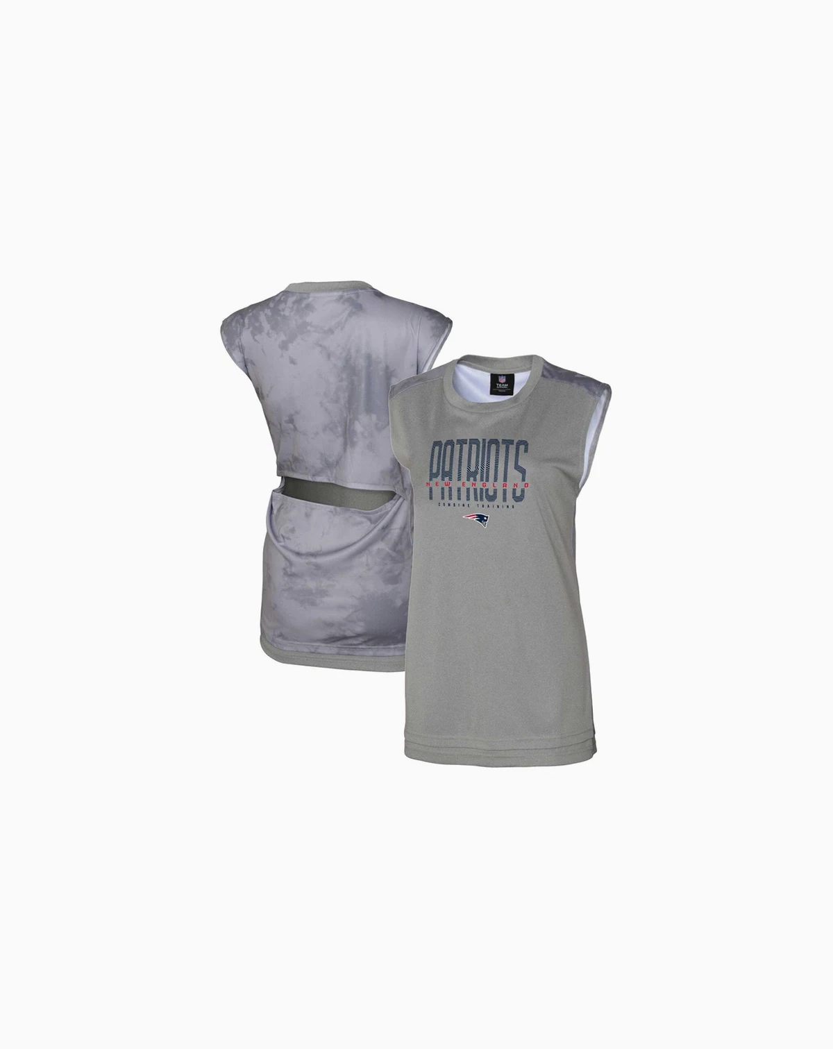 Women's Gray New England Patriots No Sweat Tank Top