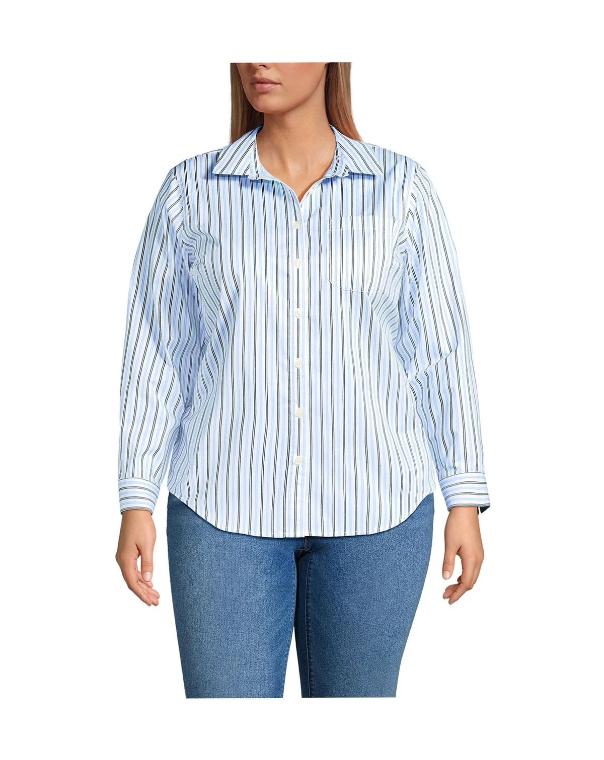 Women's Plus Size Cooling Button Front Shirt