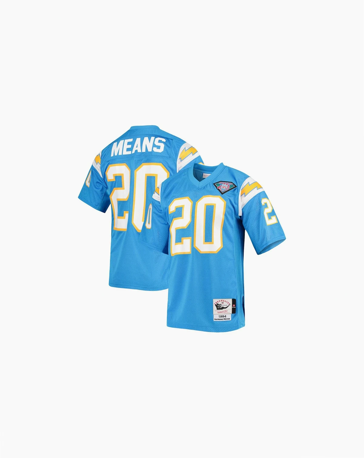 Men's Natrone Means Powder Blue Los Angeles Chargers Authentic Retired Player Jersey