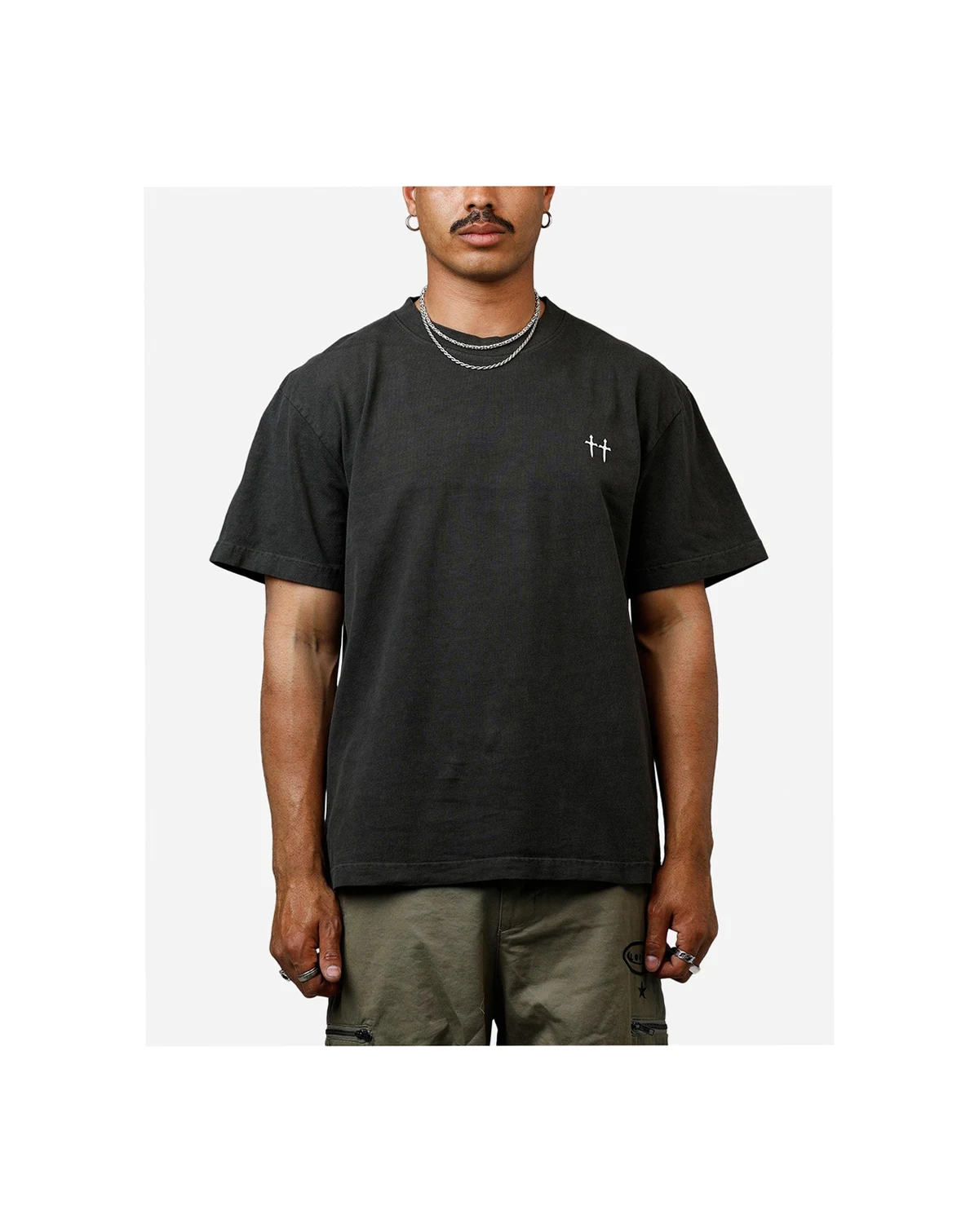 Men's Maiden Boxy T-Shirt in Black Wash