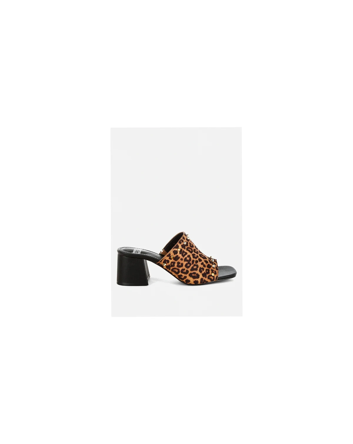 Edama Leopard Print Studded Slip Ons