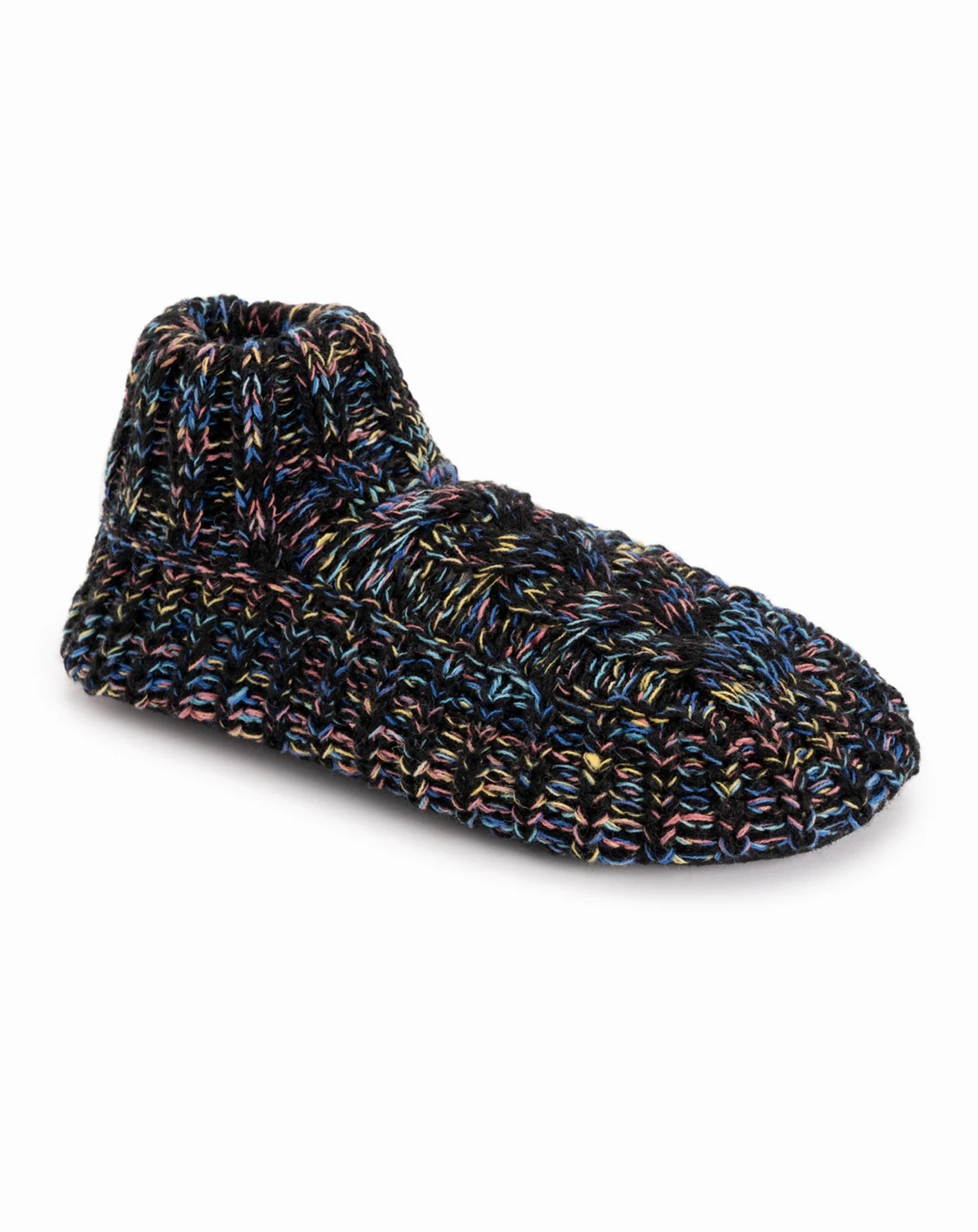 Women's Icelandic Space Dye Marl Cabled Cuff Booties