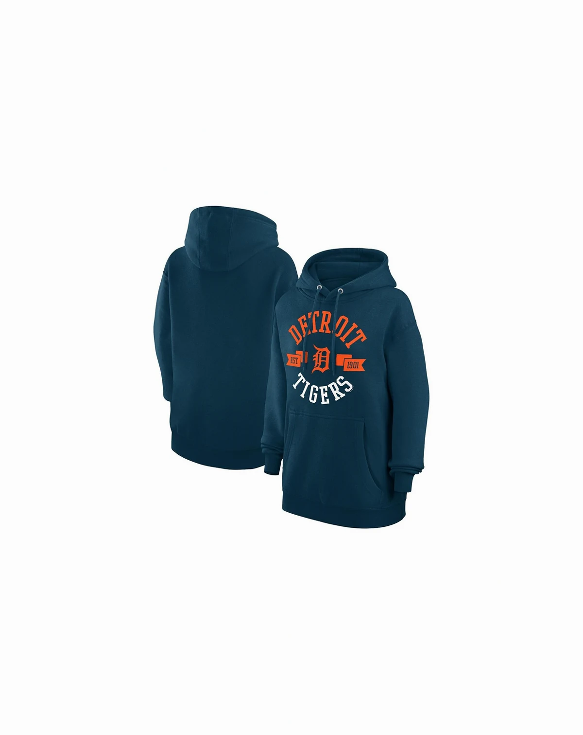 Women's Navy Detroit Tigers City Graphic Pullover Hoodie