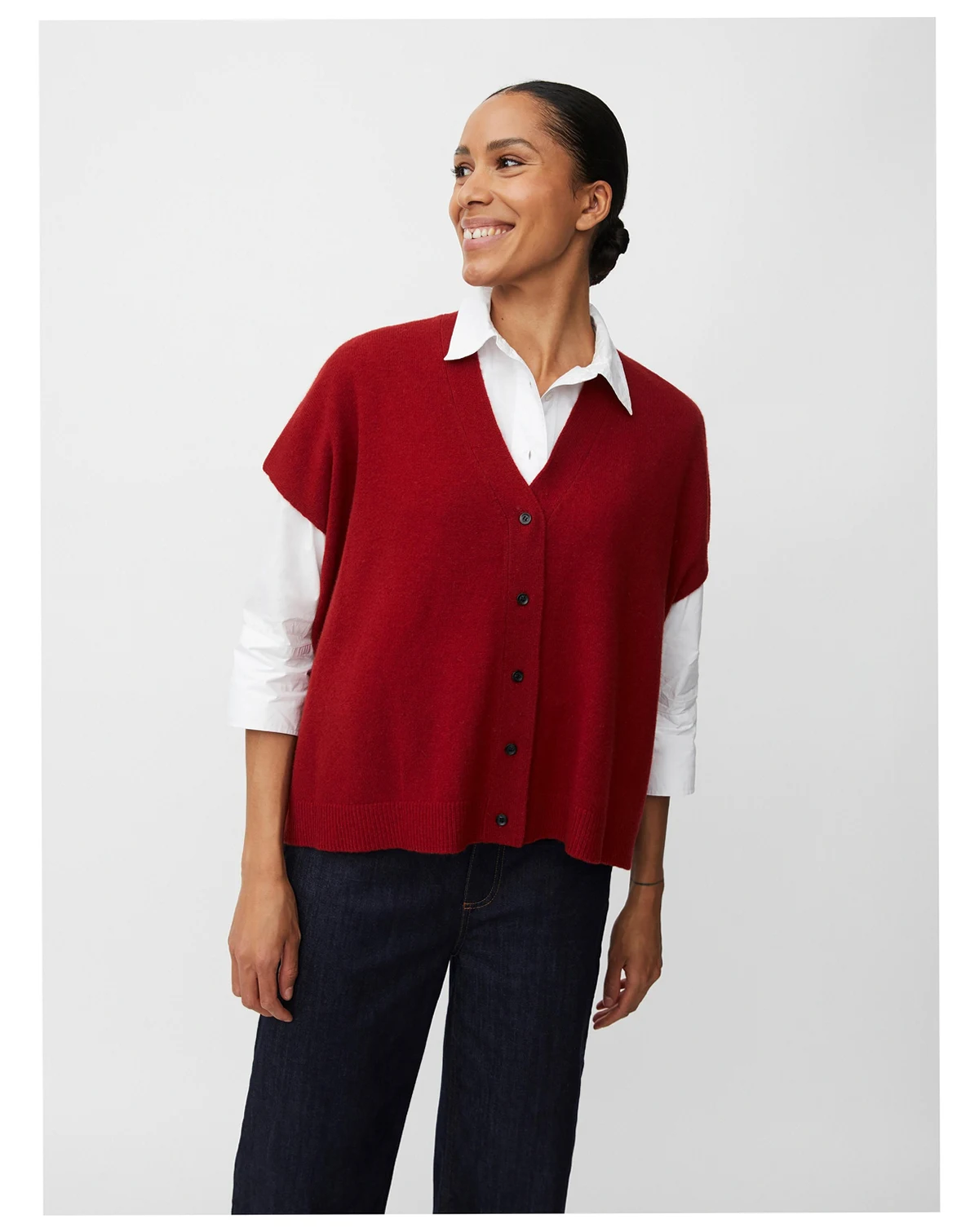 Women's MaLucanne Short Sleeve V-Neck Cardigan