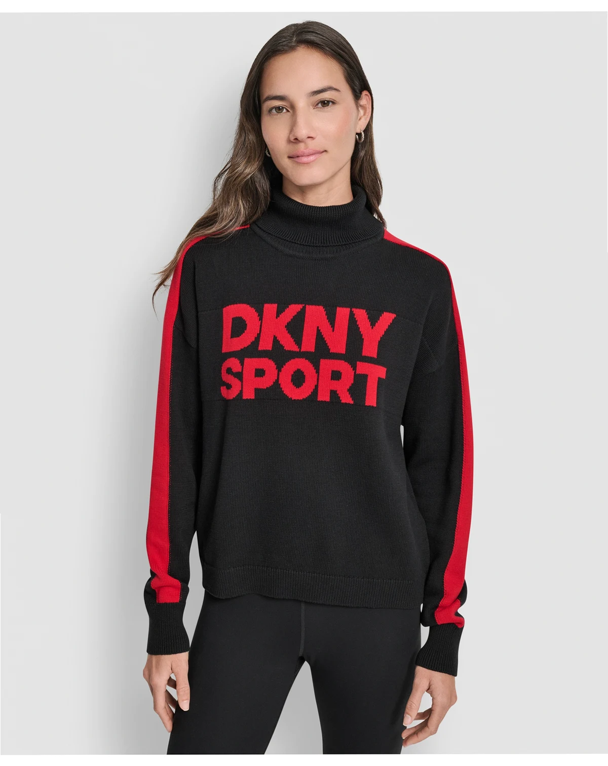 Women's Long-Sleeve Jacquard Logo Sweater