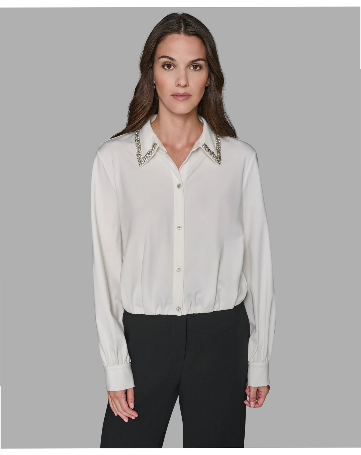 Women's Sparkle Collar Top