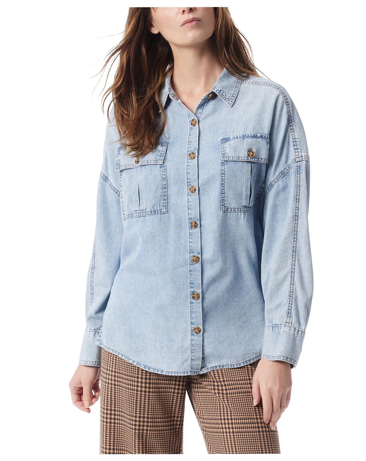 DO by Women's Abigail Button Cargo Shirt