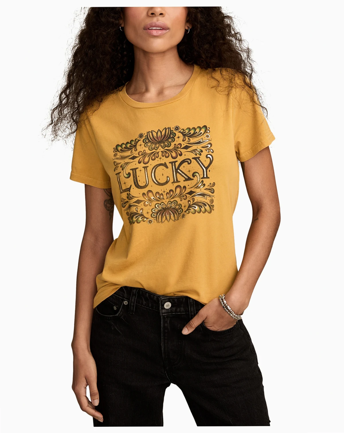Women's Ornate Floral Classic Crew T-Shirt