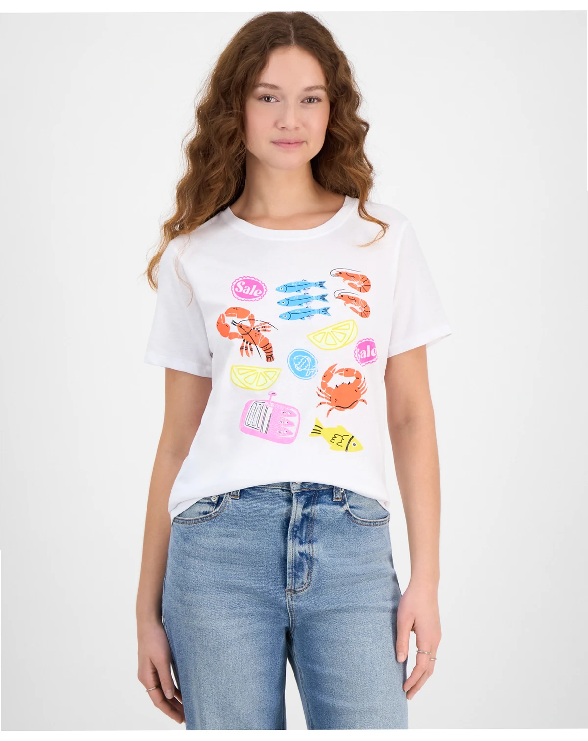 Juniors' Sardines Graphic T-Shirt