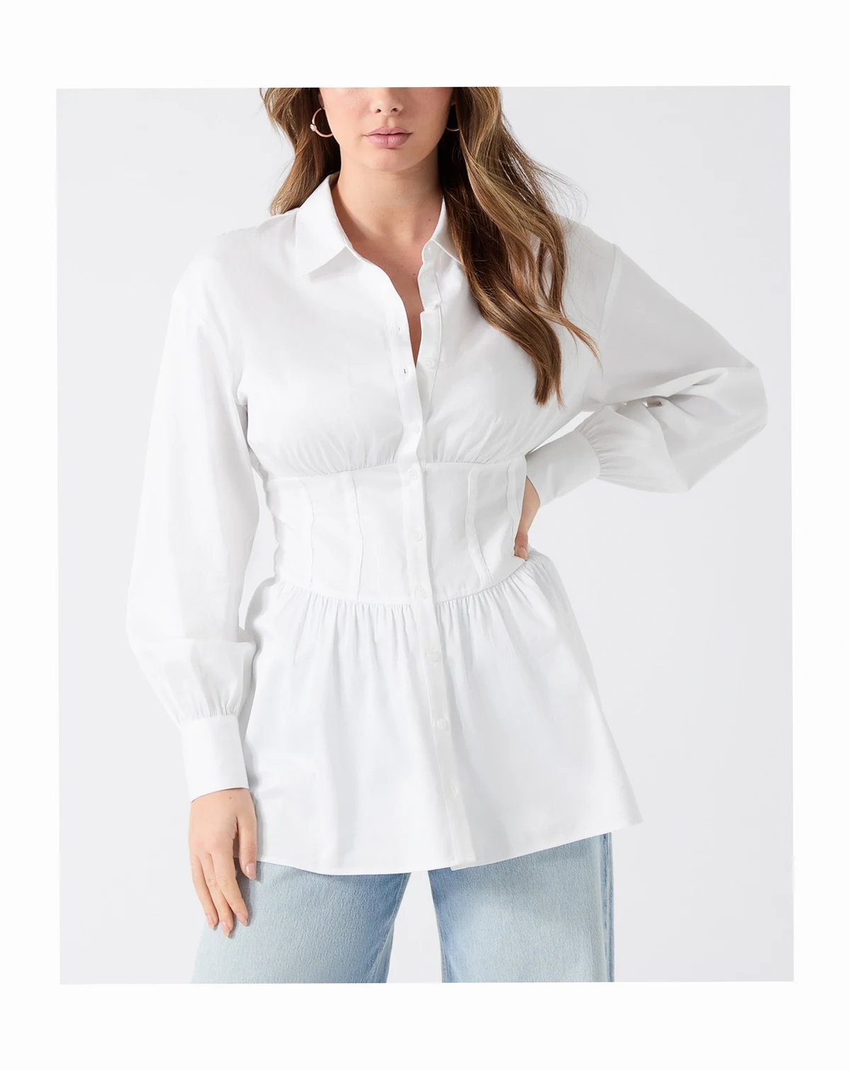 Women's Lori Corset Shirt Top