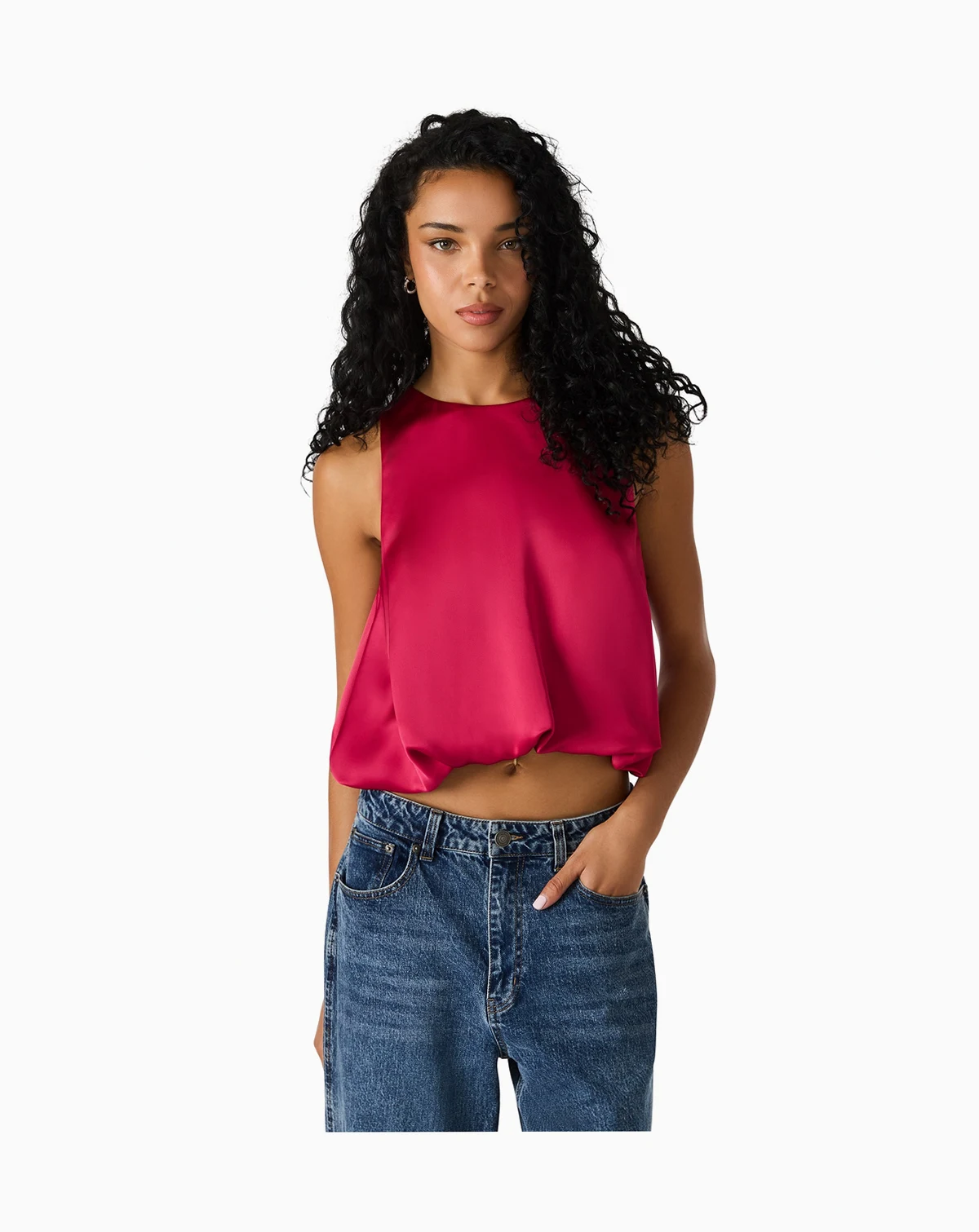 Women's Yazmin Sleeveless Bubble Top