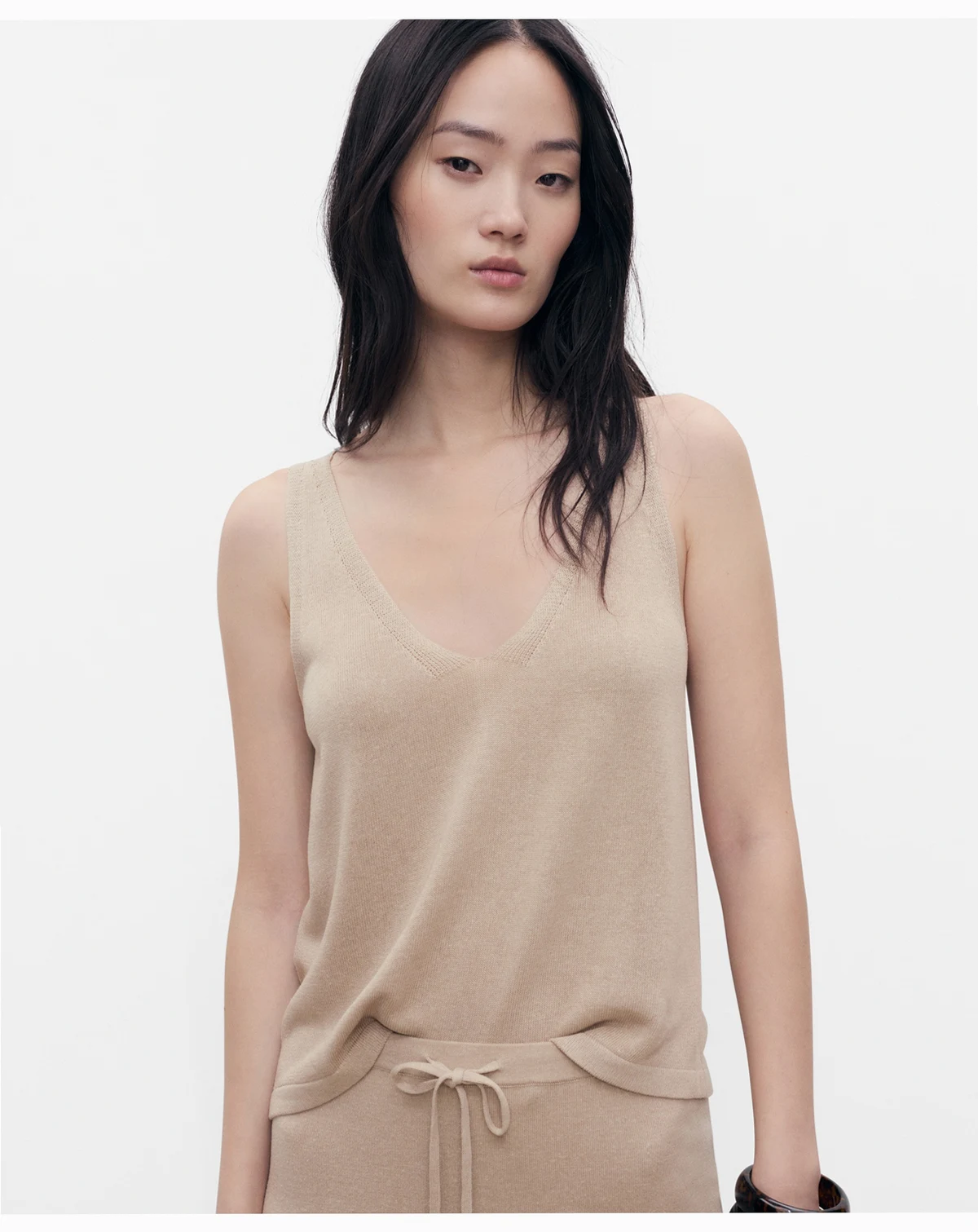 Women's V-Neck Knit Top