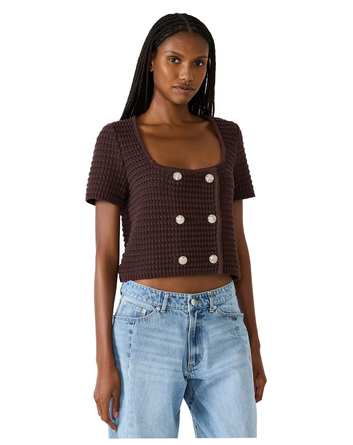 Women's Camila Square Neck Sweater Top
