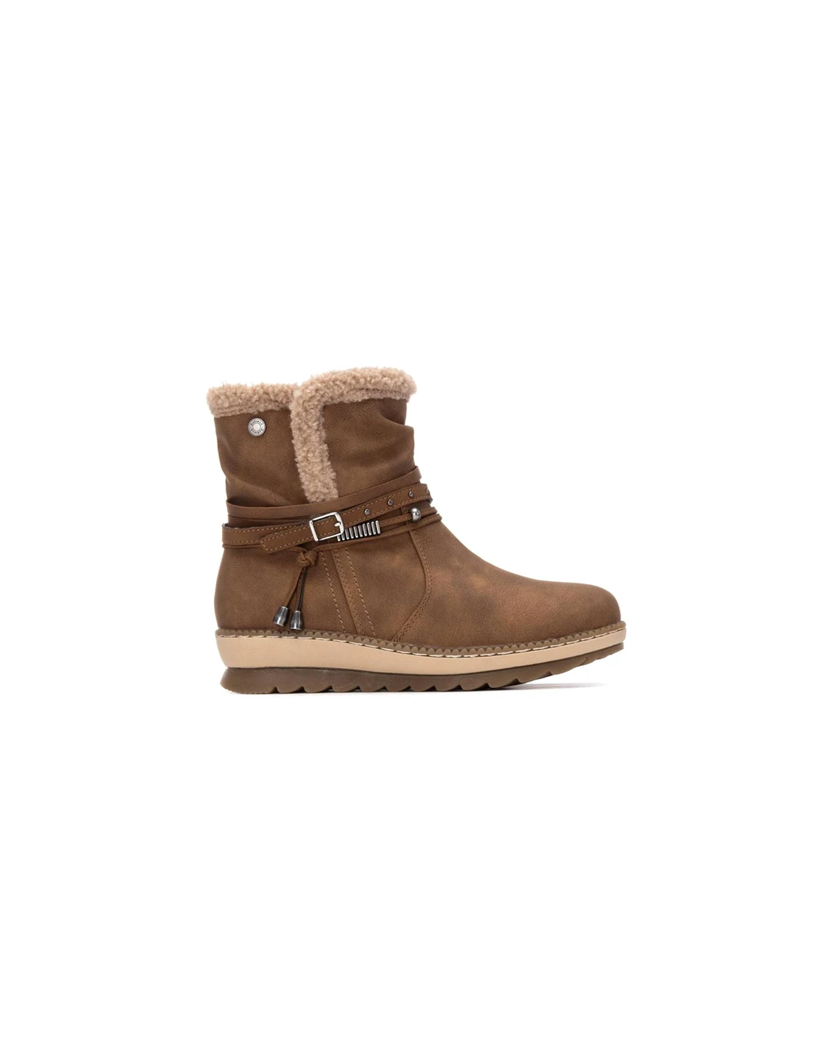 Women's Faux Shearling Lined Ankle Booties Refresh Collection By XTI