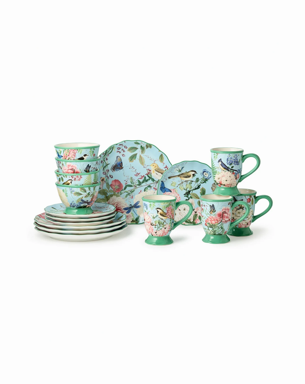 Flora 16 Pc. Dinnerware Set, Service for 4