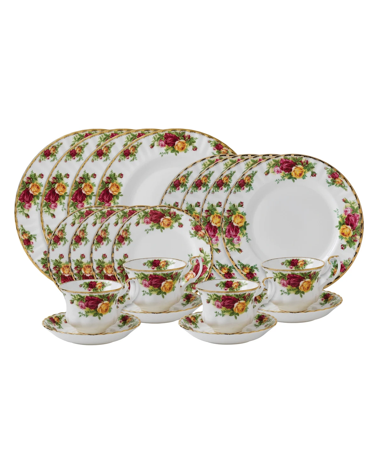 Old Country Roses 20-Piece Dinnerware Set, Service for 4