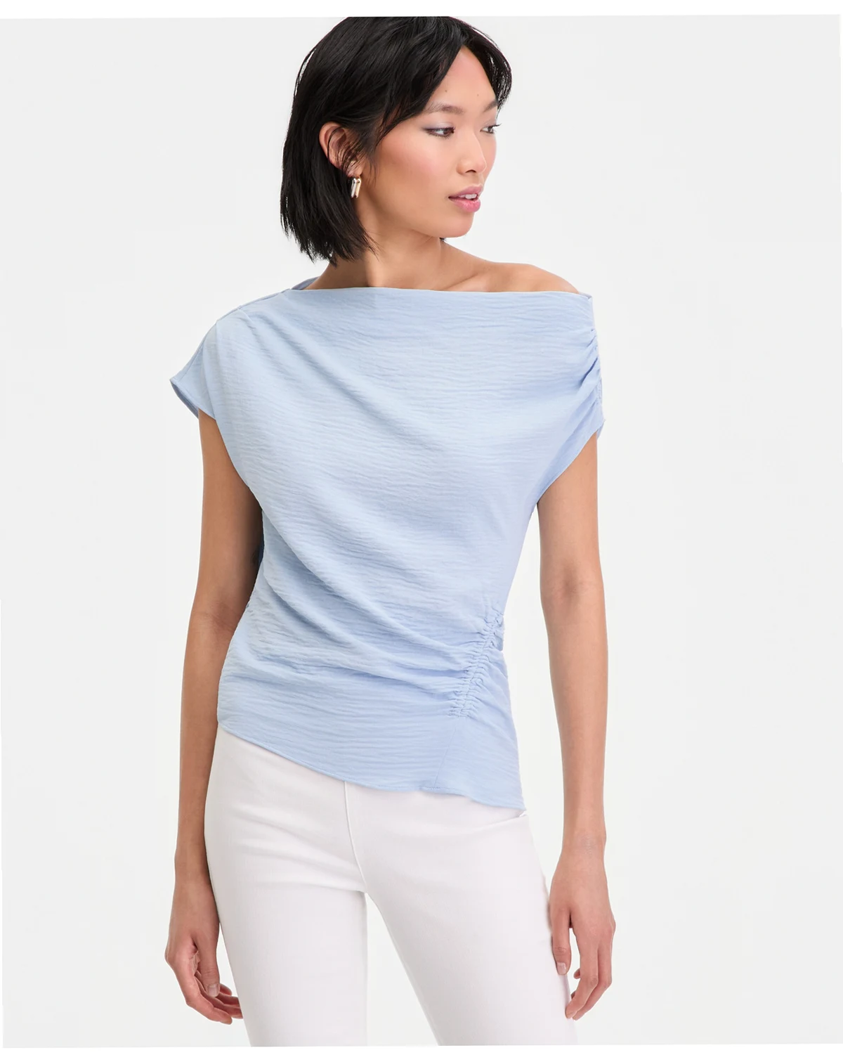 Women's Short Sleeve Asymmetric Blouse, Macy's Exclusive